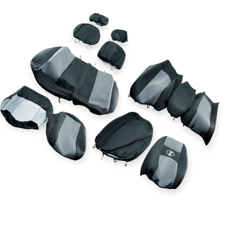 Чехлы ваз 2110 серые ткань салона Мукачево - изображение 1