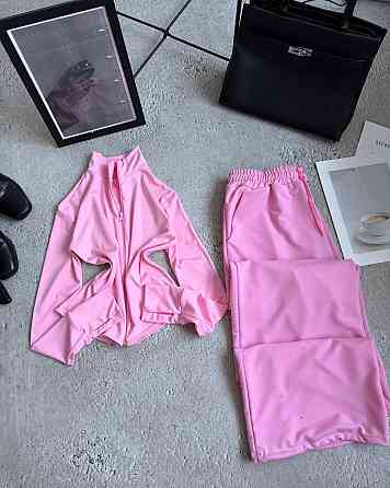 Женский стильный повседневный костюм двойка двунить Барби Одесса