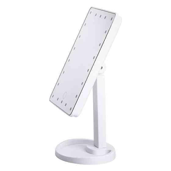 Yiwu Настільне дзеркало з підсвічуванням 22 LED для макіяжу 21х16 см прямокутне на ніжці USB Бі Коломыя