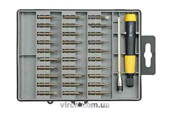 Набір насадок викруткових спеціальних VOREL : 30 насадок, подовжувач, тримач. Компл. 32 Од. [10/20] Одесса