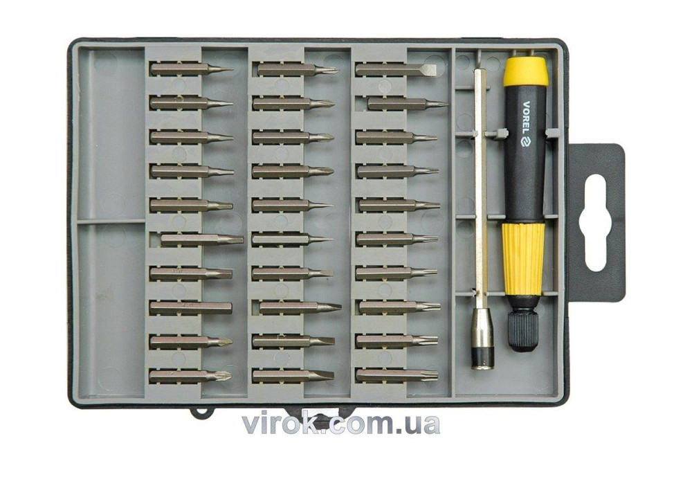 Набір насадок викруткових спеціальних VOREL : 30 насадок, подовжувач, тримач. Компл. 32 Од. [10/20] Одесса - изображение 1