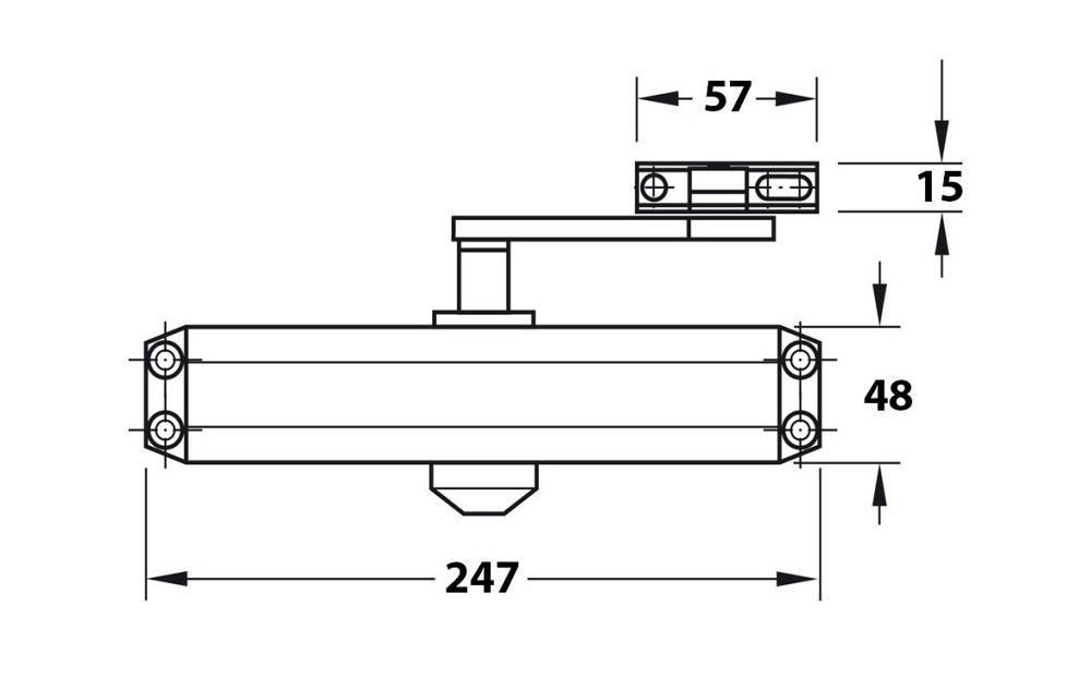 Доводчик дверей від 75 до 100 кг SEVEN DC-7744 silver Київ - фото 17