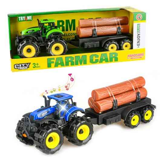 Игрушка CARS S Трактор с прицепом и деревянными балками в ассортименте (CJ-4054513) (7120445) Киев