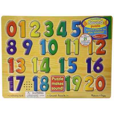 Развивающая игрушка Melissa&Doug Звуковой пазл Цифры (MD339) Винница