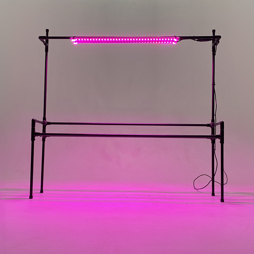 Підставка для квітів на підвіконня Lucia Bicolor 2 з подвійною фітолампою. Полиця для квітів на вікн Бориспіль - фото 10