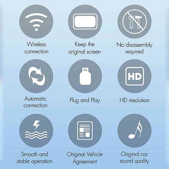 CarPlay адаптер беспроводной, Bluetooth переходник из проводного карплей для авто ОС Linux, донгл Android Auto Киев