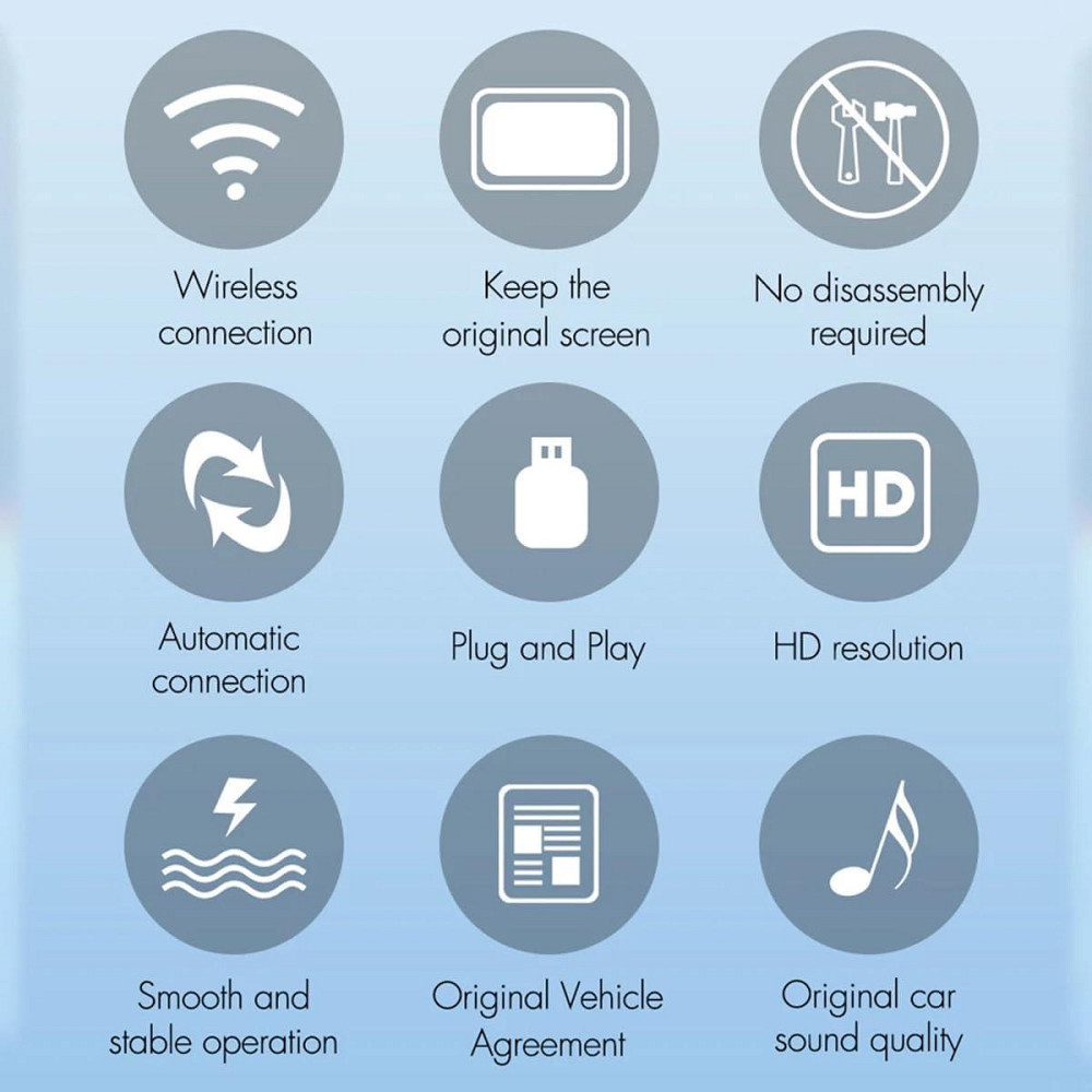 CarPlay адаптер бездротовий, Bluetooth перехідник з дротового карплей для авто з ОС Linux, донгл для підключення Android Auto Київ - фото 6