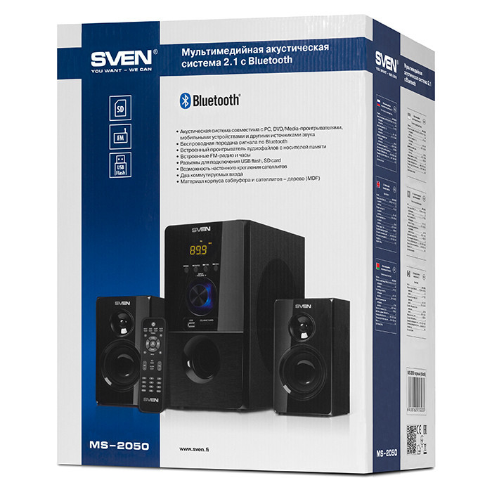 Акустическая система мультимедийная Bluetooth с пультом Sven (MS-2050) (USB, SD, FM) Нововолынск - изображение 9