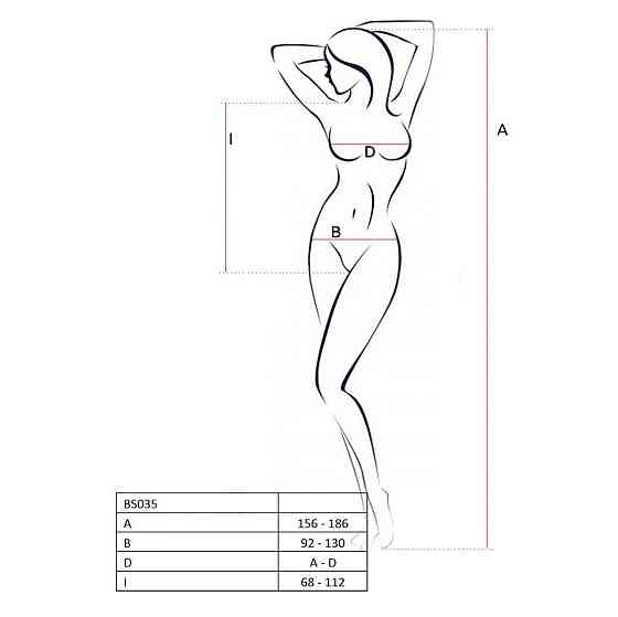 Бодістокінг Passion BS035 black, боді, імітація топа і трусиків Sex Aura Київ