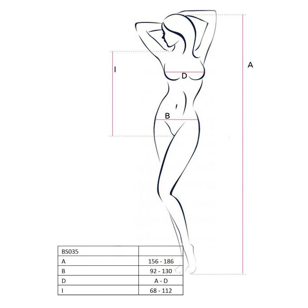 Бодістокінг Passion BS035 black, боді, імітація топа і трусиків Sex Aura Київ - фото 4
