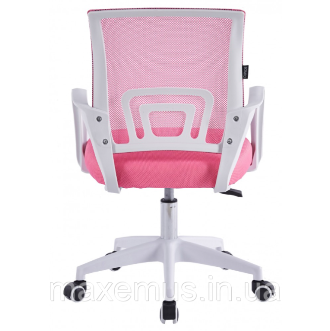 Офисное кресло с подлокотниками BN 619 компьютерное кресло с сетчатой спинкой бело-розовое Мостиска - изображение 7