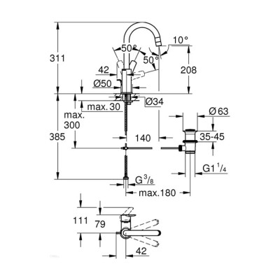 Змішувач Grohe QuickFix 242032432 Вінниця - фото 5