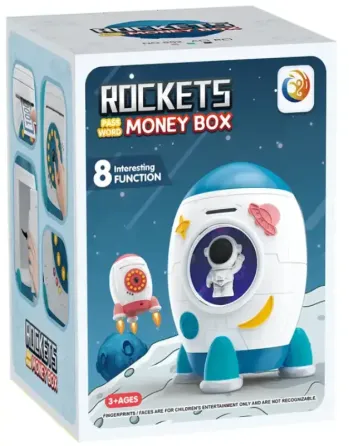 Детская электронная копилка-сейф RIAS 852A "Ракета" с музыкой и подсветкой Коломия