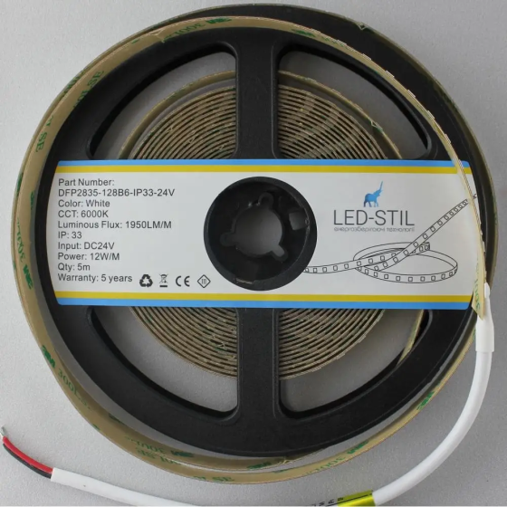 LED-STIL LED стрічка LED-STIL 6000K, 12 W, 2835, 128 шт, IP33, 24V, 1950LM Коломия
