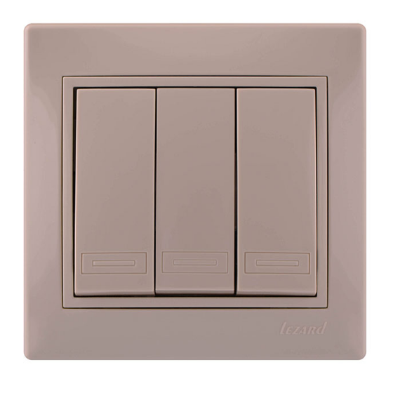 MIRA крем Вимикач внутрішній 3кл зі вставкою Лезард Житомир