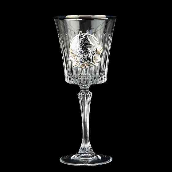 Набір для вина та води “СЕНАТОР” Boss Crystal, 6 келихів, платина, срібло, золото, кришталь Рівне