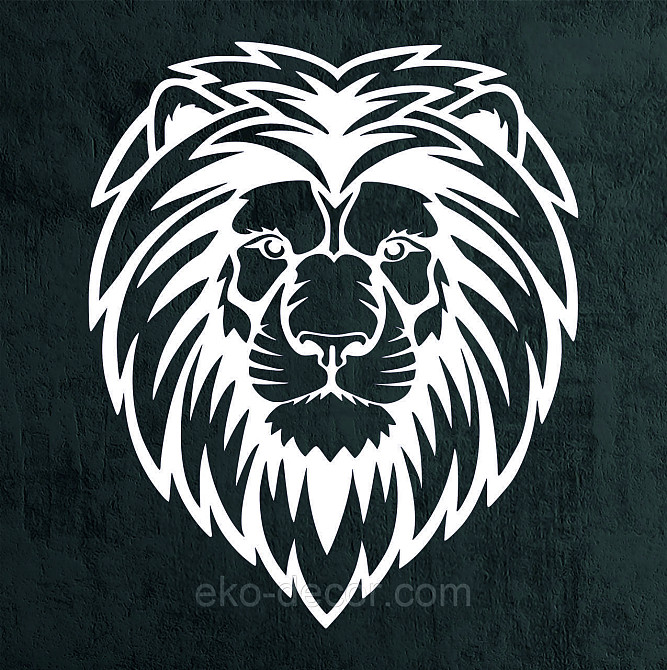 Декоративное настенное Панно «Лев» Декор на стену 70*59 см, Белый Киев - изображение 8
