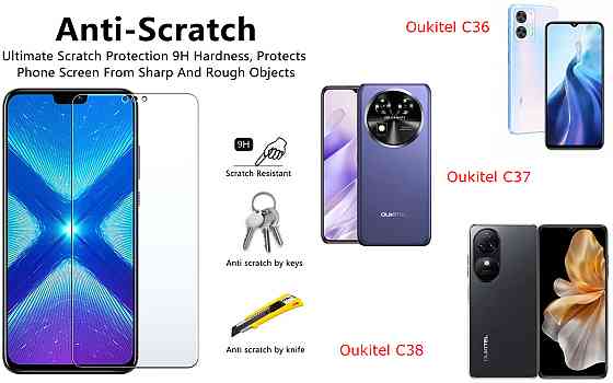 Захисне скло NeoGlass для Oukitel C36, Oukitel C37, Oukitel C38 – надпрозоре та стійке Київ