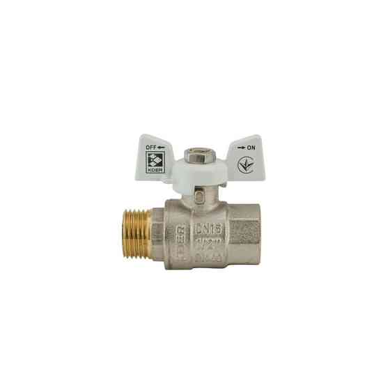 Кран кульовий KOER 1/2" ГШМ (KR.218.W) білий (KR0182) Київ