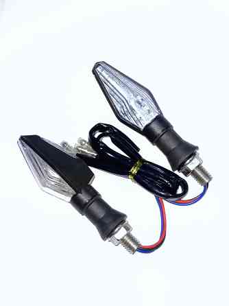 Повороти світлодіодні (пара) стрілоподібні (чорні, прозорі) MONSTER ENERGY Київ