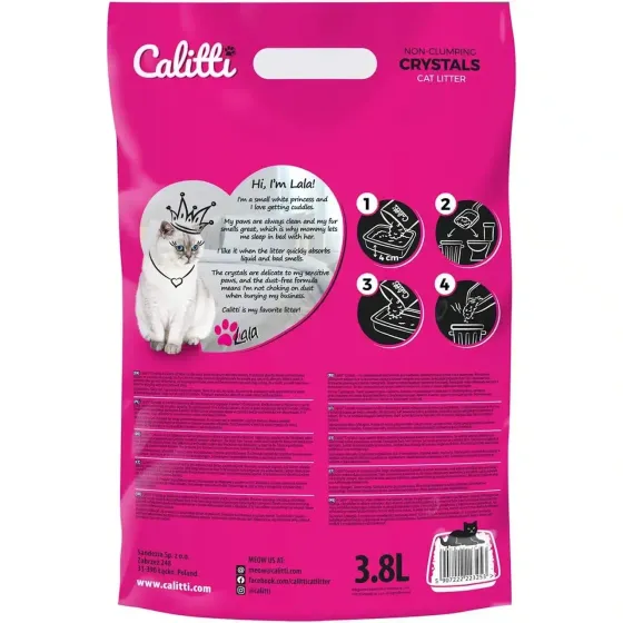Силікагелевий наповнювач для котячого туалету Calitti Crystals 3.8 л Вінниця