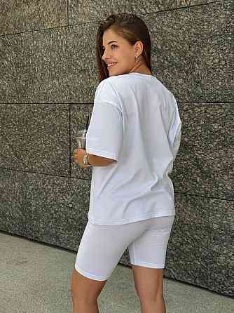 Футболка и велосипедки женские кулир Белый M/L Харьков