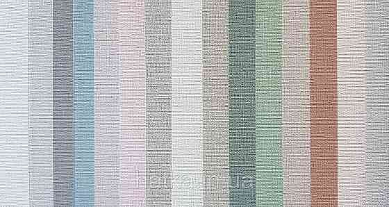 Шпалери вінілові на флізеліні AS creationTempo метрові однотонні під тканину бавовна дрібна смужка темно-зелена Київ