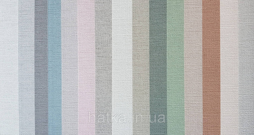 Шпалери вінілові на флізеліні AS creationTempo метрові однотонні під тканину бавовна дрібна смужка темно-зелена Київ - фото 2