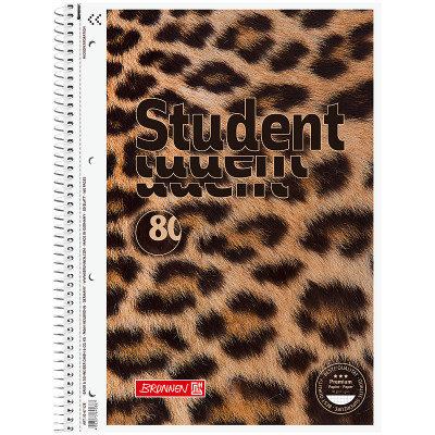 Зошит Brunnen Коледж-блок А4 Premium у клітинку 80 аркушів Animal (10 675 28 04) Вінниця - фото 1