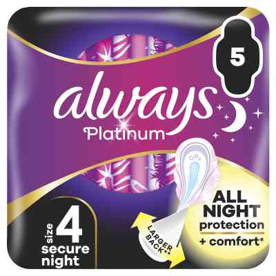 Гигиенические прокладки Always Platinum Secure Night (Размер 4) 5 шт. (8001841449821) Винница
