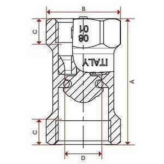 Клапан зворотнього ходу води ITAP1″ BLOCK 101 Луцк