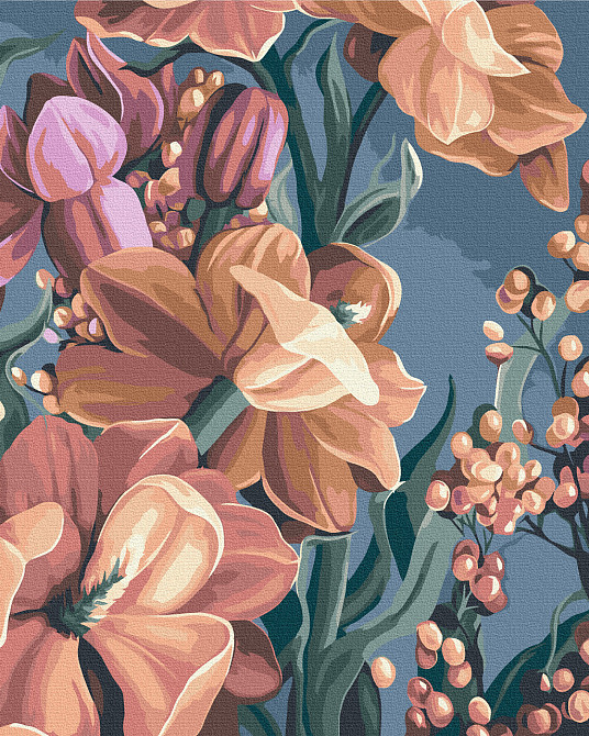 Стилизованный маттиола. Диптих 2  © Yana Biluhina Киев - изображение 1