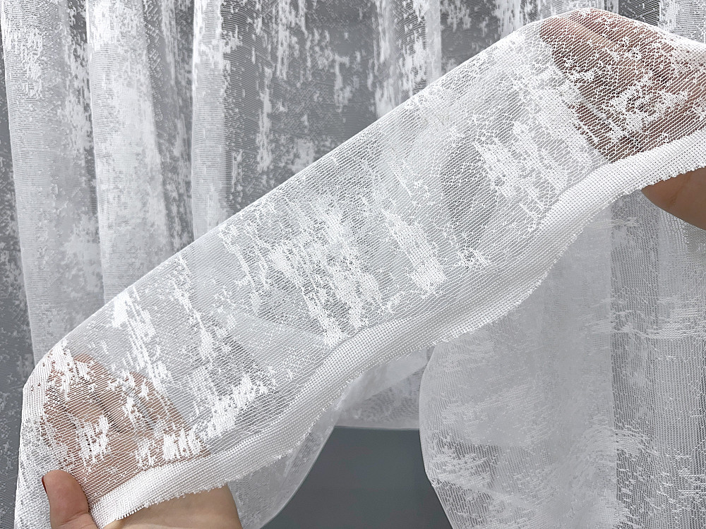 Тюль VR-Textil 1400т Мармур Жакард Білий 280х270 см (49-369) Київ - фото 5