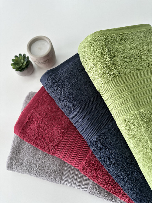 Подарочный набор полотенец Индия 50х90 см + 70х140 см, 100% хлопок Черновцы - изображение 8