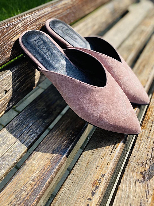 RONE Шльопанці жіночі RONE B-173 пудра (літо, замша натуральна) (3839) Коломия - фото 2