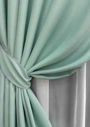 Комплект готових штор VR-Textil Bruno № 958ш Фісташковий 150х270 см 2 шт (30-757) Київ