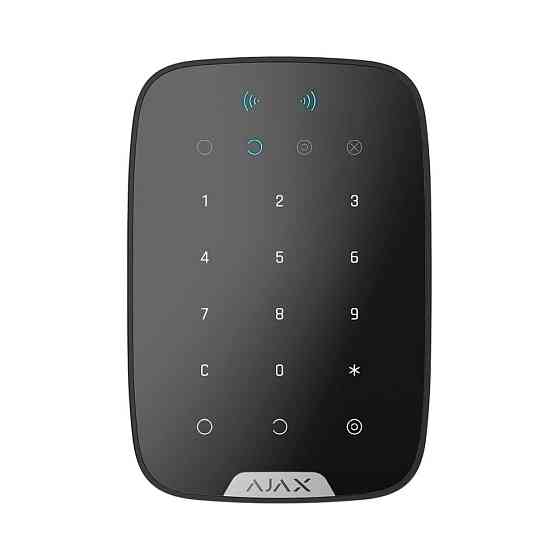 Бездротова сенсорна клавіатура Ajax Keypad Plus (8EU) UA black зі зчитувачем карток Pass і брелоків Tag Київ