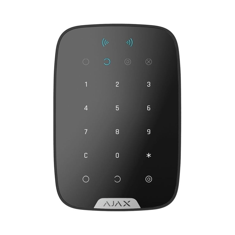 Бездротова сенсорна клавіатура Ajax Keypad Plus (8EU) UA black зі зчитувачем карток Pass і брелоків Tag Київ - фото 1