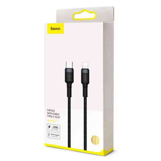 Кабель Type-C - Lightning Baseus Cafule PD 20W 1m Red+Black CATLKLF-91 Одеса