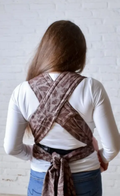 Май-слінг жаккардовий від народження до 36 місяців Coolbabka Шоколадний Feathers Кривий Ріг - фото 3