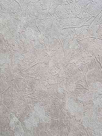 Шпалери вінілові на флізеліні гарячого тиснення DU&KA 1.06х10 вензель основа під штукатурку сірі коричневі Київ