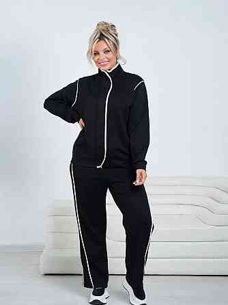 Жіночий повсякденний трикотажний костюм двійка батал італійський трикотаж Одеса