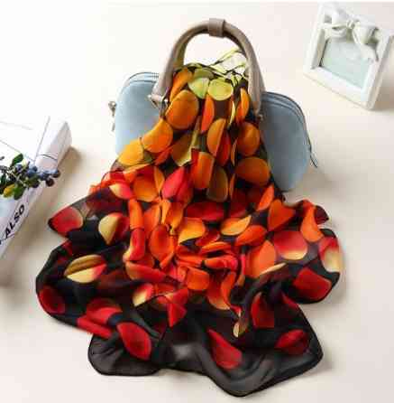 Шарф в горох різнобарвний, довжина 150см, ширина 47см, віскоза Київ