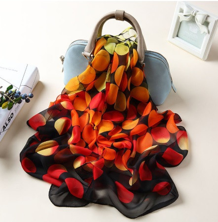 Шарф в горох різнобарвний, довжина 150см, ширина 47см, віскоза Київ - фото 1