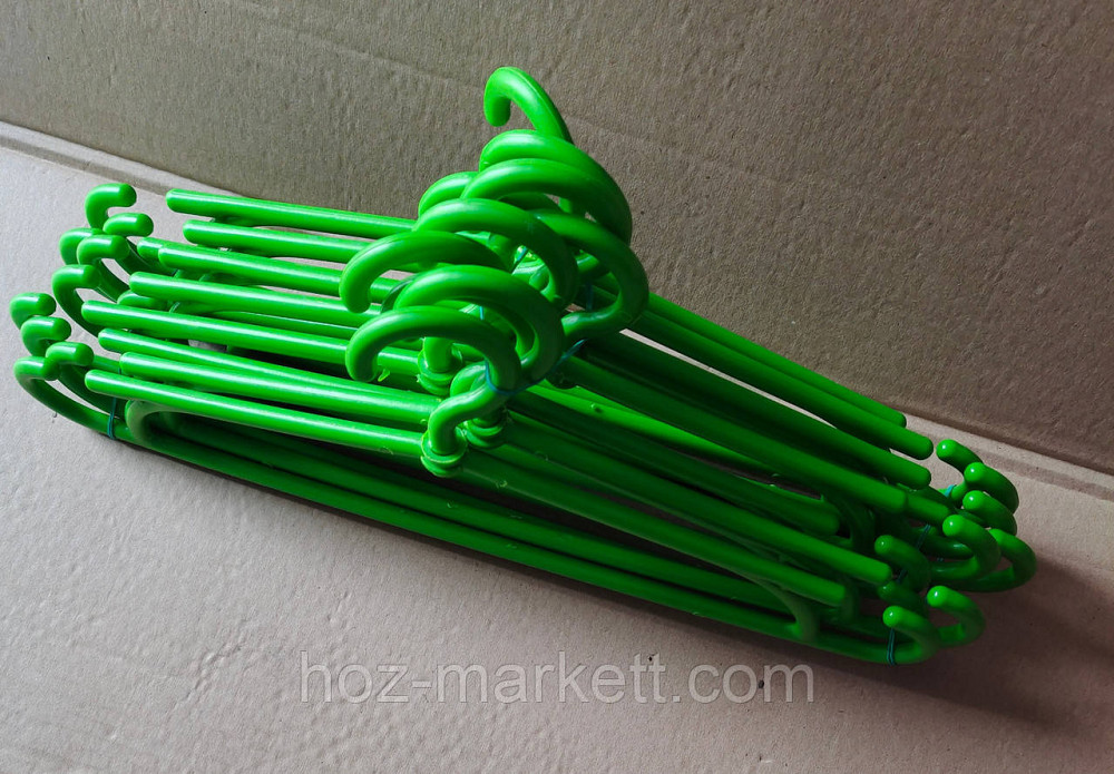 Вешалки плечики тремпель пластиковый с поворотным крючком цветной 40 см 10 шт уп Харьков - изображение 9