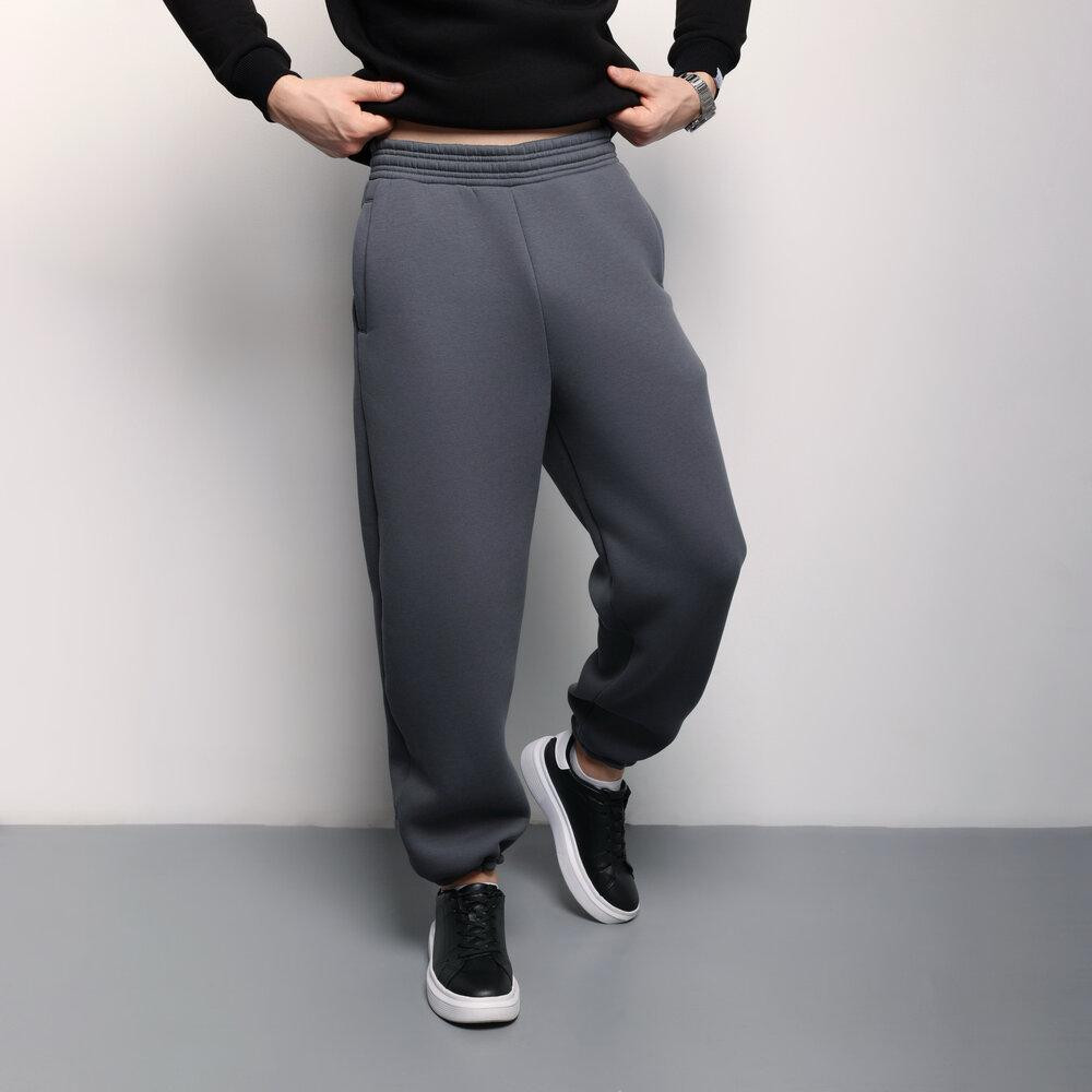 Джогери чоловічі тринитка начіс темно-сірі. Джогери чоловічі Pobedov Move темно-сірі. Київ - фото 5