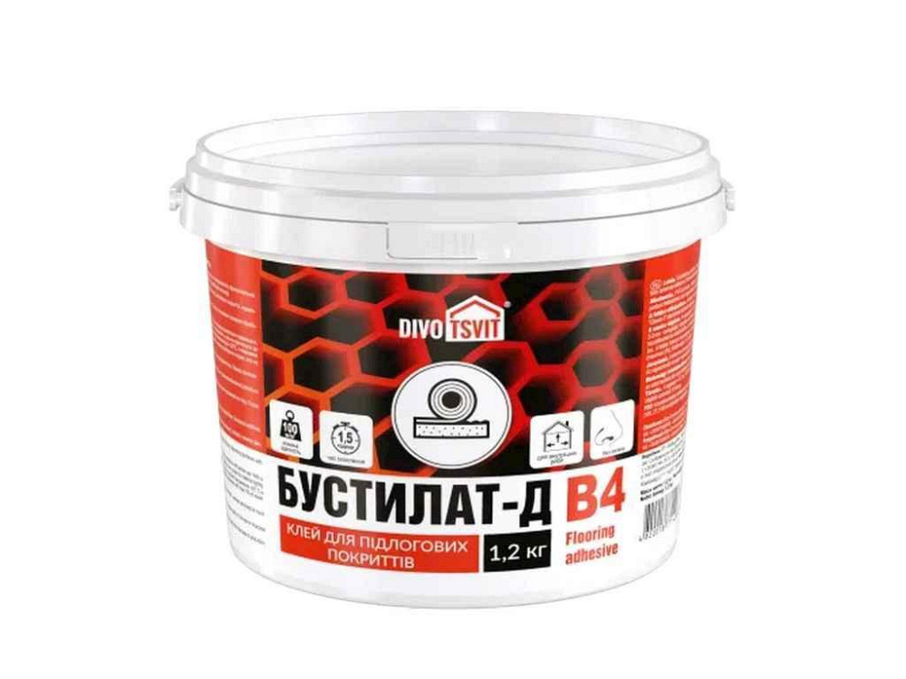 Клей 1,2кг будівельний Бустилат-Д B4 ТМ DIVOFIX Київ - фото 1