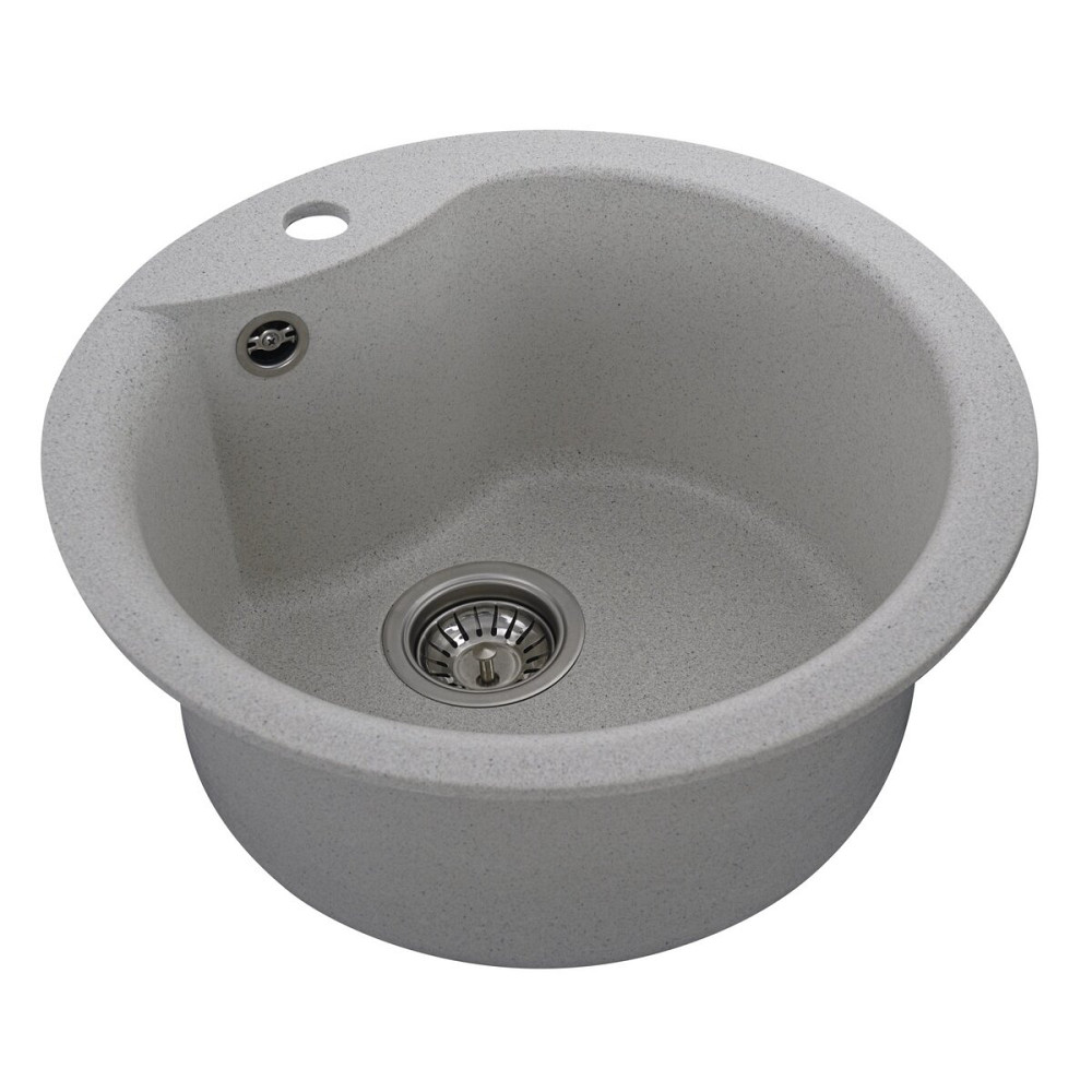 VALESO Гранітна мийка для кухні VALESO TURAS 480 матова Біла в крапку Коломия - фото 2