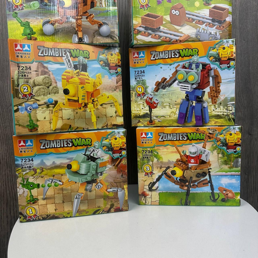 Дитячий конструктор Рослини проти Зомбі 7234 Plants vs Zombies фігурки набір з 6 коробок ( 21216 ) Харків - фото 4