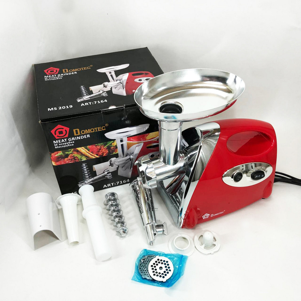 Електром'ясорубка соковижималка для томатів Domotec, М'ясорубка-шатковка-терка, М'ясорубка металева QB-14 Львів - фото 5